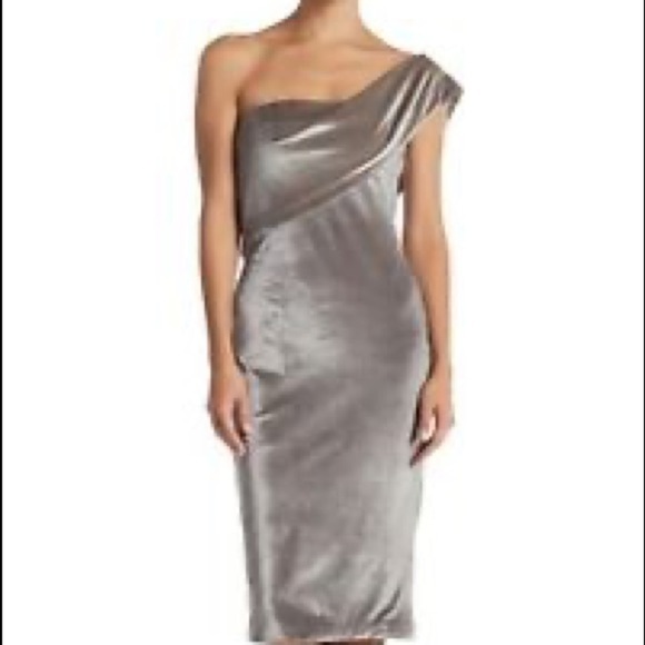 NWT Likely Driggs Strapless Velvet Pewter Dress - Picture 4 of 14